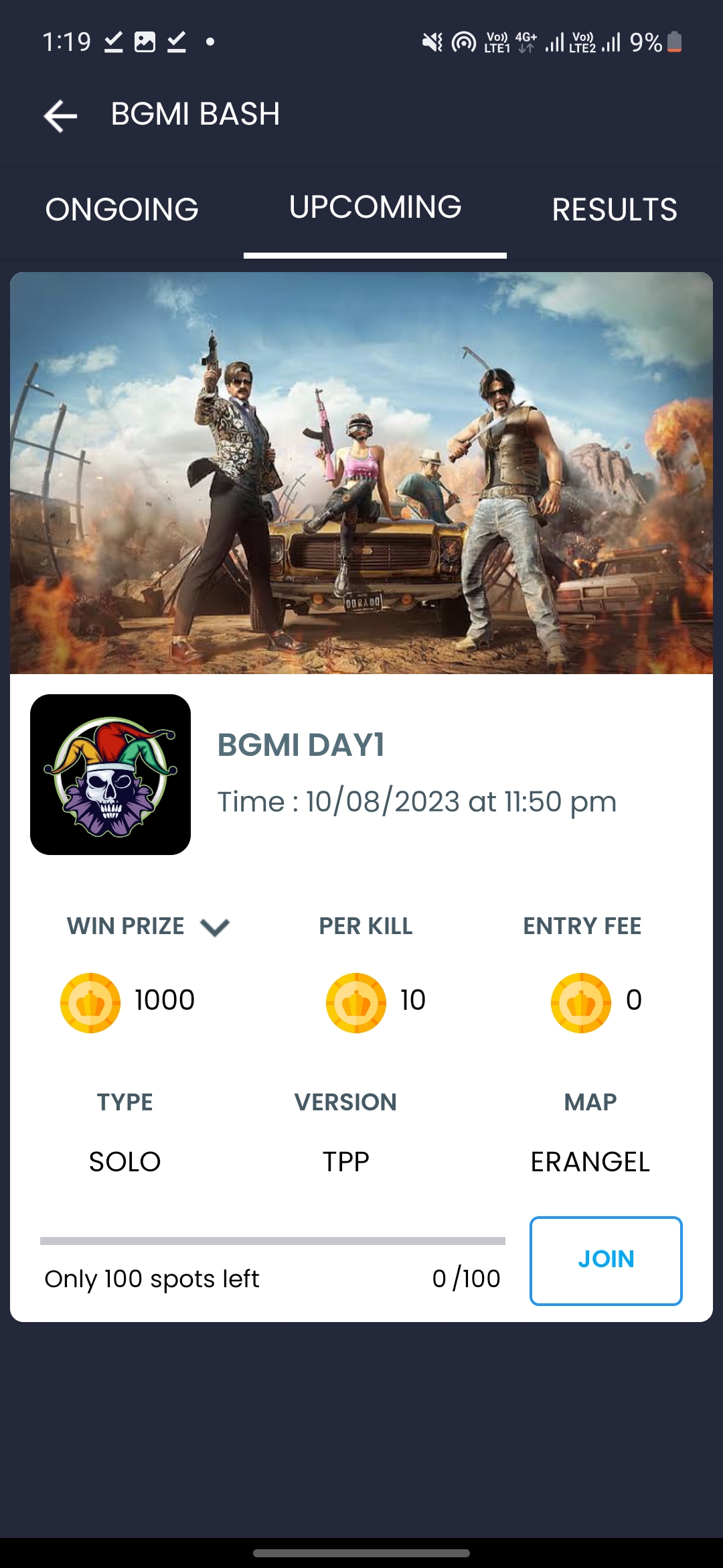 bgmi tournament app
